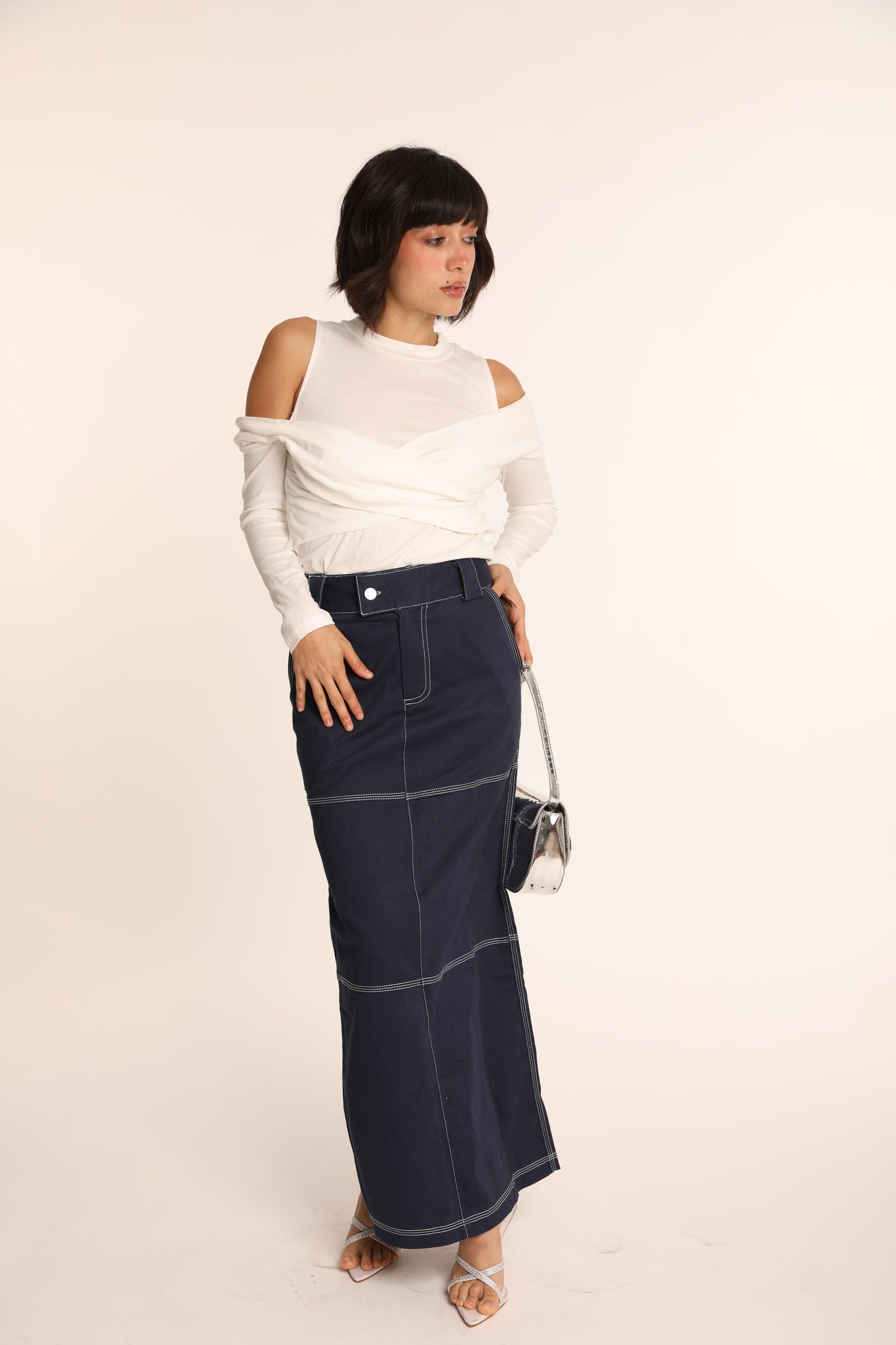 Long Blue Skirt