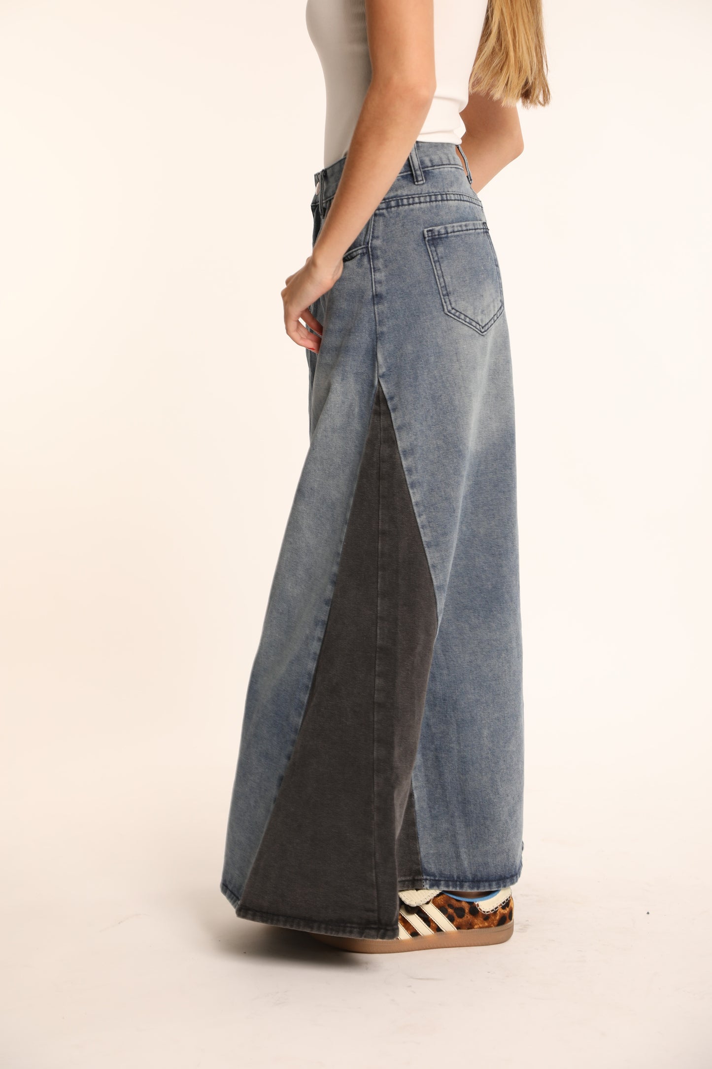 Long Denim Skirt