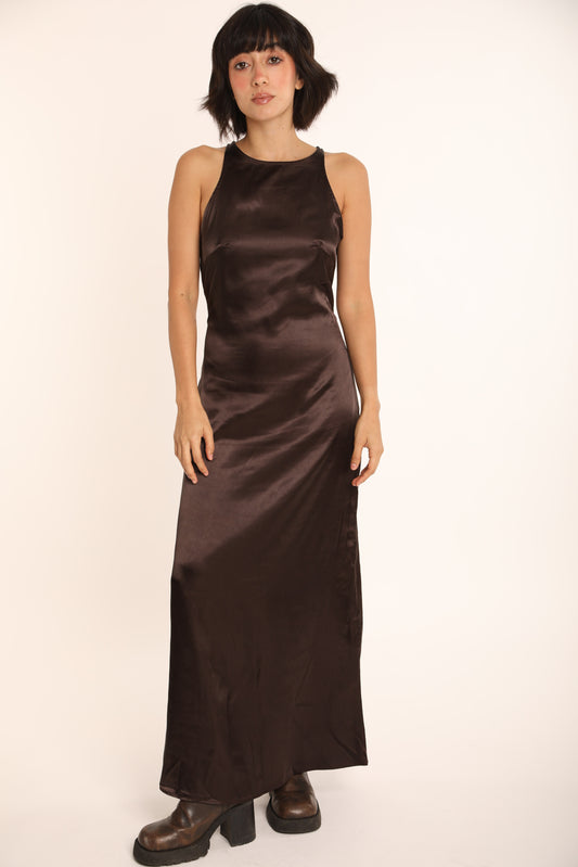 Sattin Maxi Dress