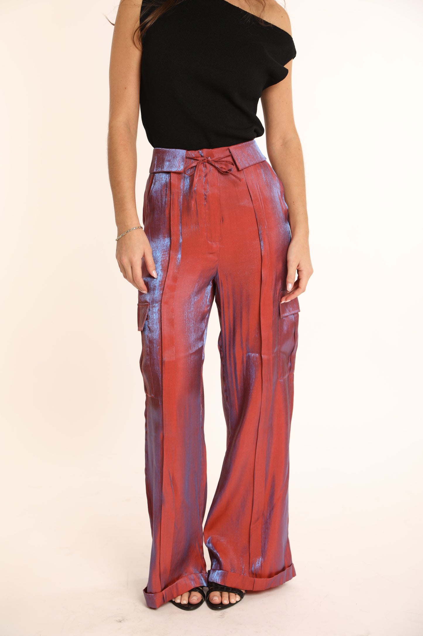 Silk Pant in Wine