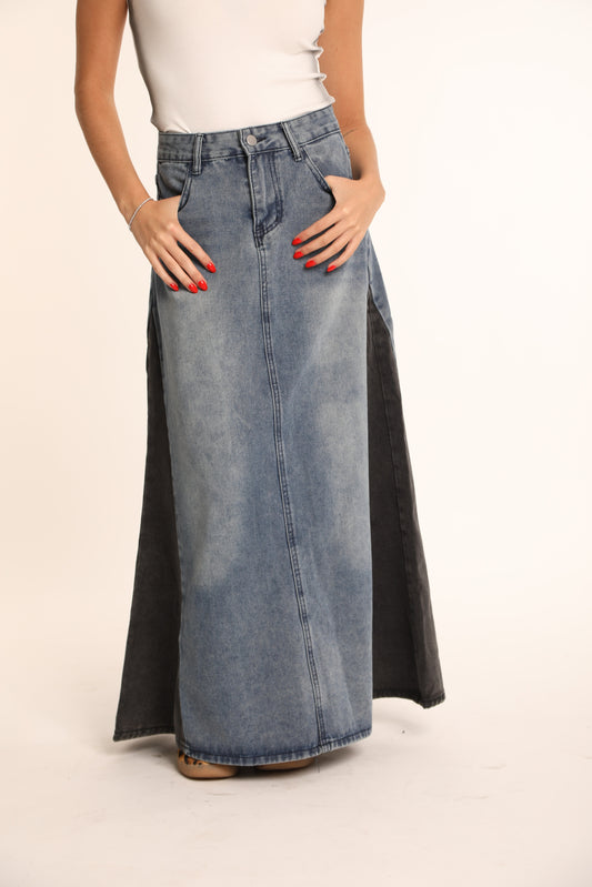 Long Denim Skirt